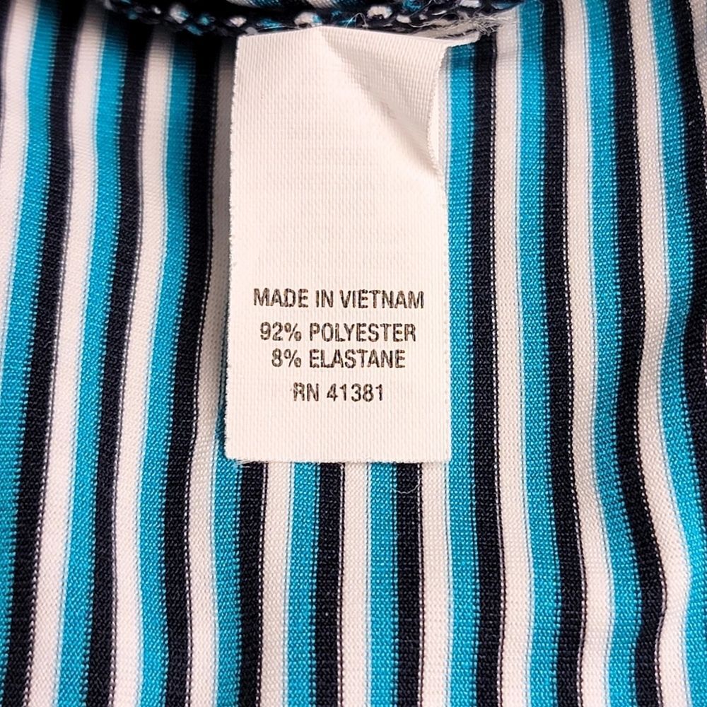 RLX Ralph Lauren Performance Panther Blue Striped Polo Golf Shirt M - Picture 6 of 9